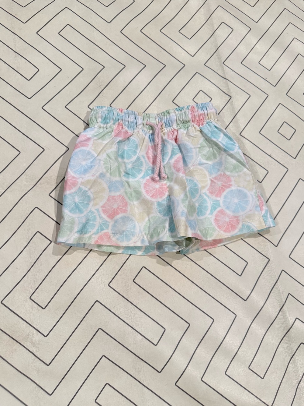 Sal & Pimenta Pastel Citrus Print Swim Trunks